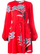 Dvf Diane Von Furstenberg Cinch Waist Mini Dress - Red