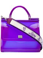 Dolce & Gabbana Large Sicily Bag - Pink & Purple