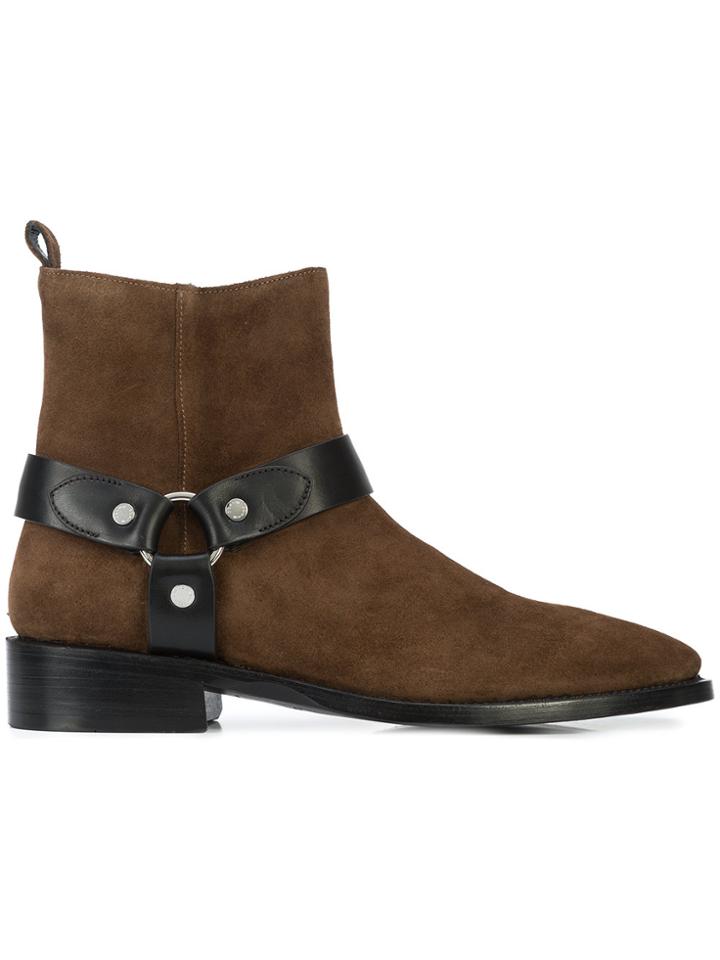 Coach Harness Boots - Brown