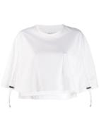 Ujoh Cropped Technical T-shirt - White