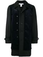 Comme Des Garçons Shirt Corduroy Panel Coat - Blue