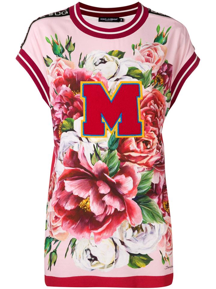 Dolce & Gabbana Floral Knitted Top - Pink & Purple