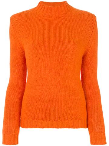 Bear Hug Ribbed Jumper - Yellow & Orange