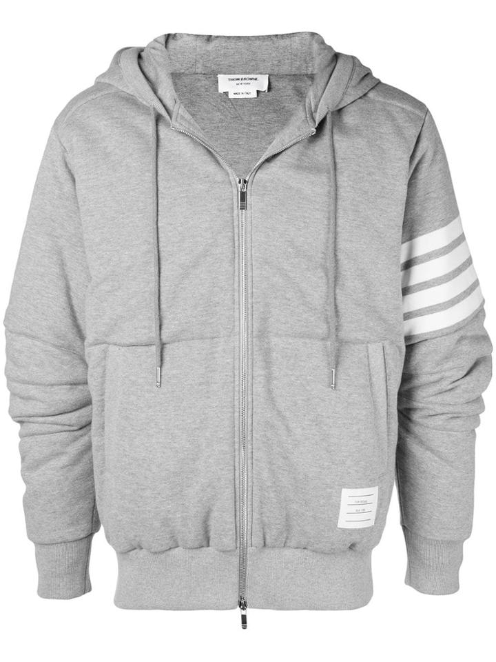 Thom Browne 4-bar Articulated Oversized Hoodie - Grey