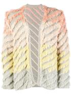 Issey Miyake Vintage 198o's Fringed Cardigan Jacket - Grey