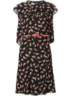 Carolina Herrera Feather Print Shirt Dress