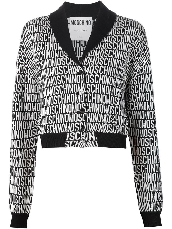 Moschino Logo Intarsia Cardigan