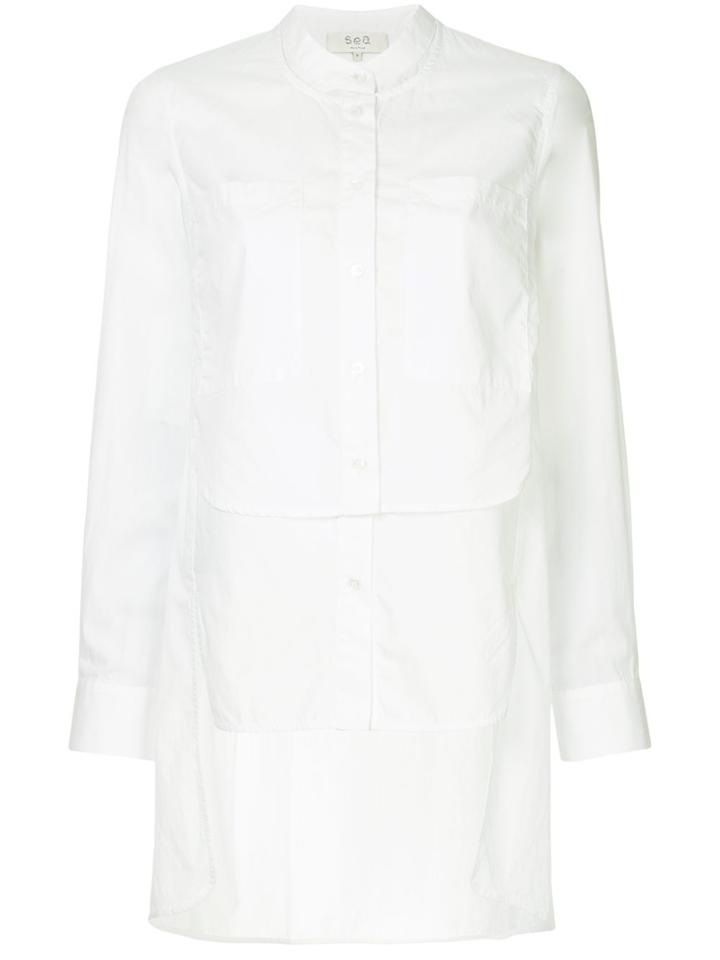 Sea Double Layer Classic Shirt - White