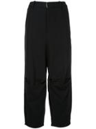 Aleksandr Manamïs Cropped Loose-fit Trousers - Black
