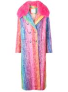 Giada Benincasa Fur Trimmed Collar Coat - Pink