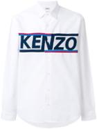 Kenzo Logo Intarsia-knit Insert Shirt - White