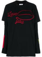 Chiara Ferragni Love You Embroidered T-shirt - Black