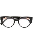 Fendi Eyewear Colour-block Cat-eye Glasses - Black
