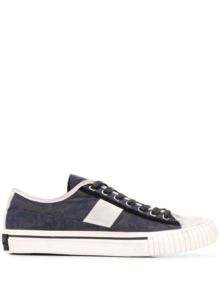 John Varvatos Patterned Low Top Sneakers - Blue