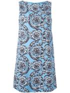 Versace 'ice Baroque' Print Dress, Women's, Size: 42, Blue, Silk/acetate/viscose