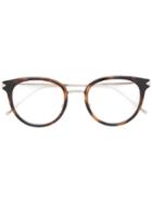 Fendi Eyewear Tortoiseshell Effect Glasses - Metallic