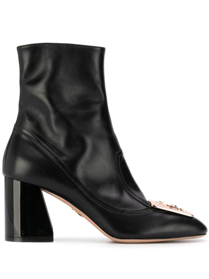 Paula Cademartori Cori Contrast Line Boots - Black