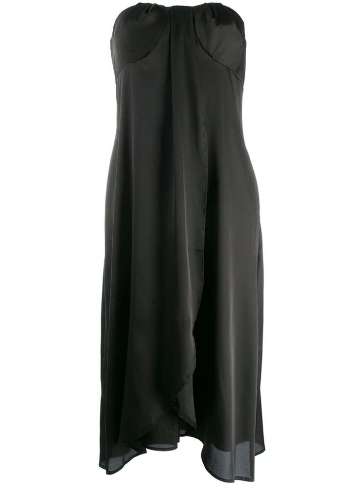 Federica Tosi Strapless Drape Dress - Black