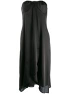 Federica Tosi Strapless Drape Dress - Black
