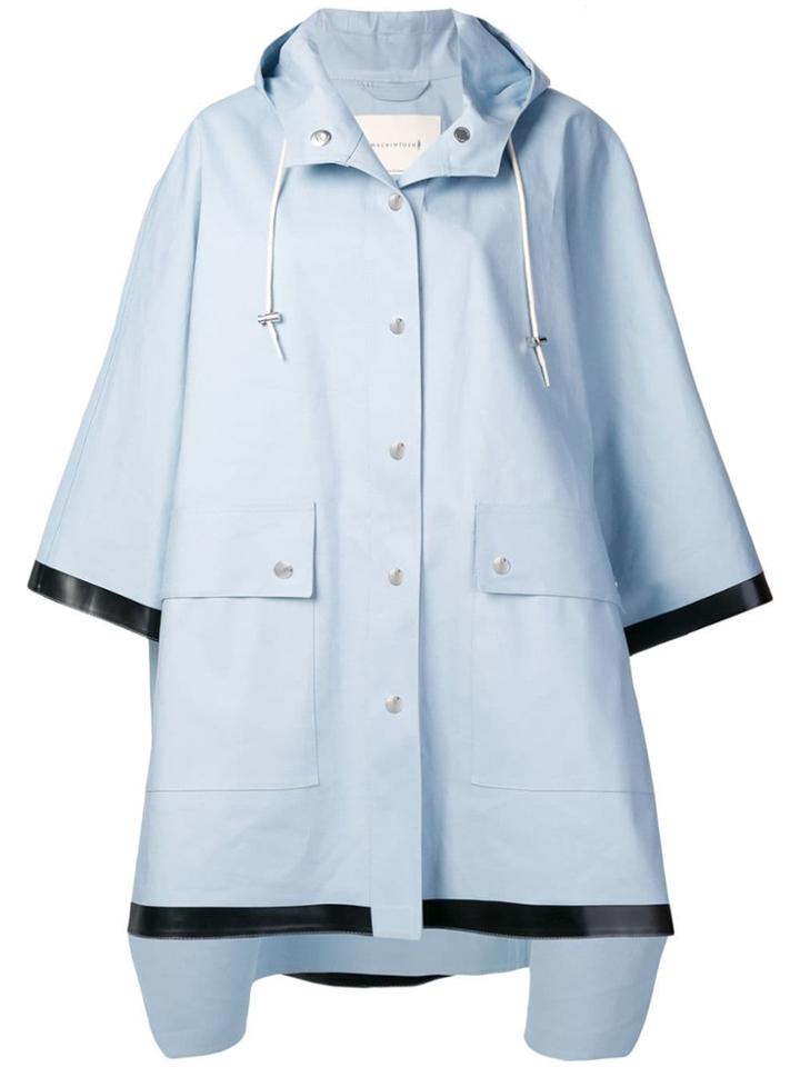 Mackintosh Hooded Oversized Raincoat - Blue
