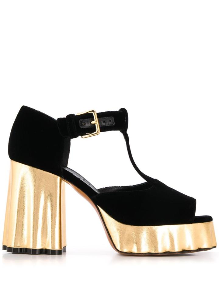 Marni Chunky Platform Sandals - Black