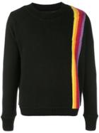 The Elder Statesman Cashmere Rainbow Sash Sweater - Black