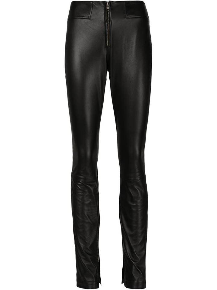 Rosetta Getty Bootcut Trousers, Women's, Size: 8, Black, Calf Leather