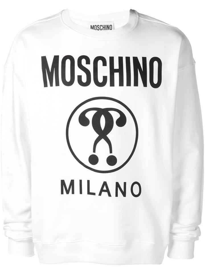 Moschino Logo Patch Sweatshirt - White