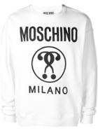 Moschino Logo Patch Sweatshirt - White