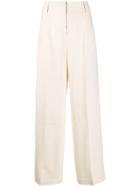 Jil Sander High Rise Wide-leg Trousers - White