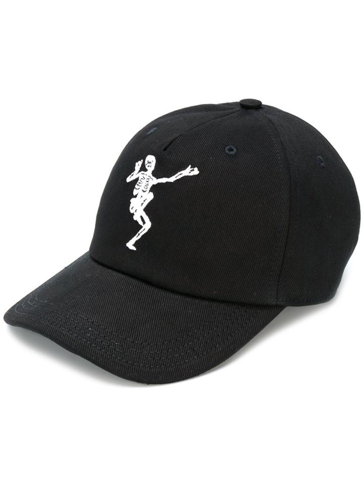 Alexander Mcqueen Dancing Skeleton Cap - Black