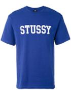 Stussy - Logo Printed T-shirt - Men - Cotton - S, Blue, Cotton