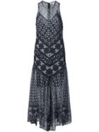 Veronica Beard Embroidered Sleeveless Dress