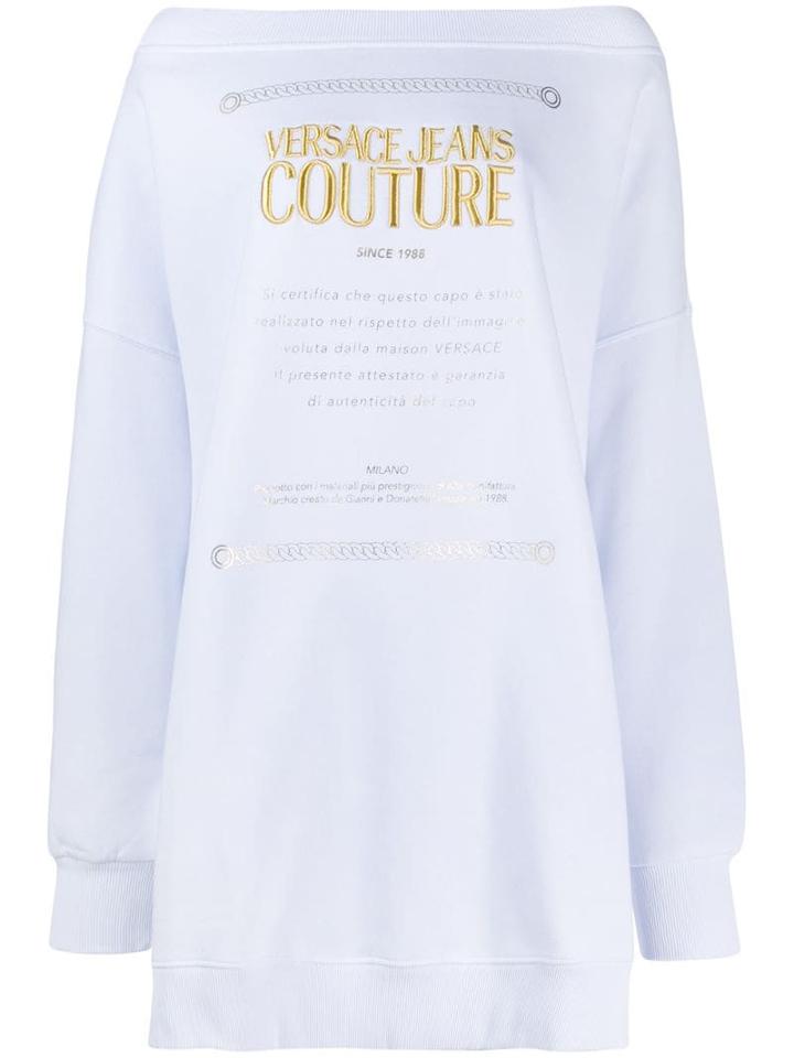 Versace Jeans Couture Brushed Fleece Jumper - Blue