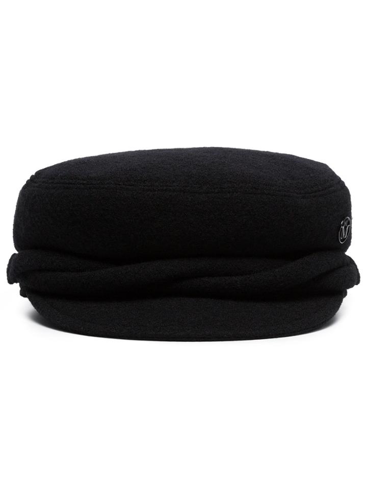 Maison Michel Black Abby Wool Sailor Hat