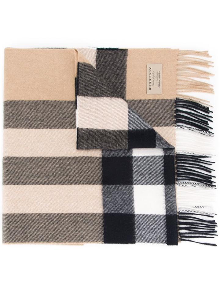 Burberry House Check Scarf, Nude/neutrals, Cashmere