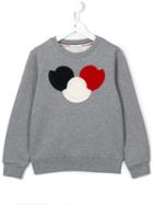 Moncler Kids Logo Patch Sweatshirt, Boy's, Size: 8 Yrs, Grey