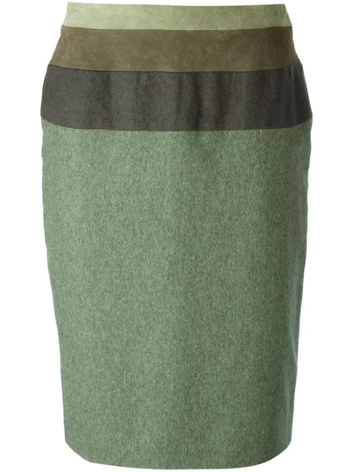 Jean Louis Scherrer Vintage Straight Skirt, Women's, Size: 44, Green