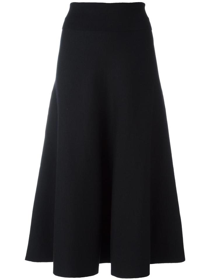 Lemaire Midi Skirt, Women's, Size: Large, Black, Nylon/polyurethane/wool