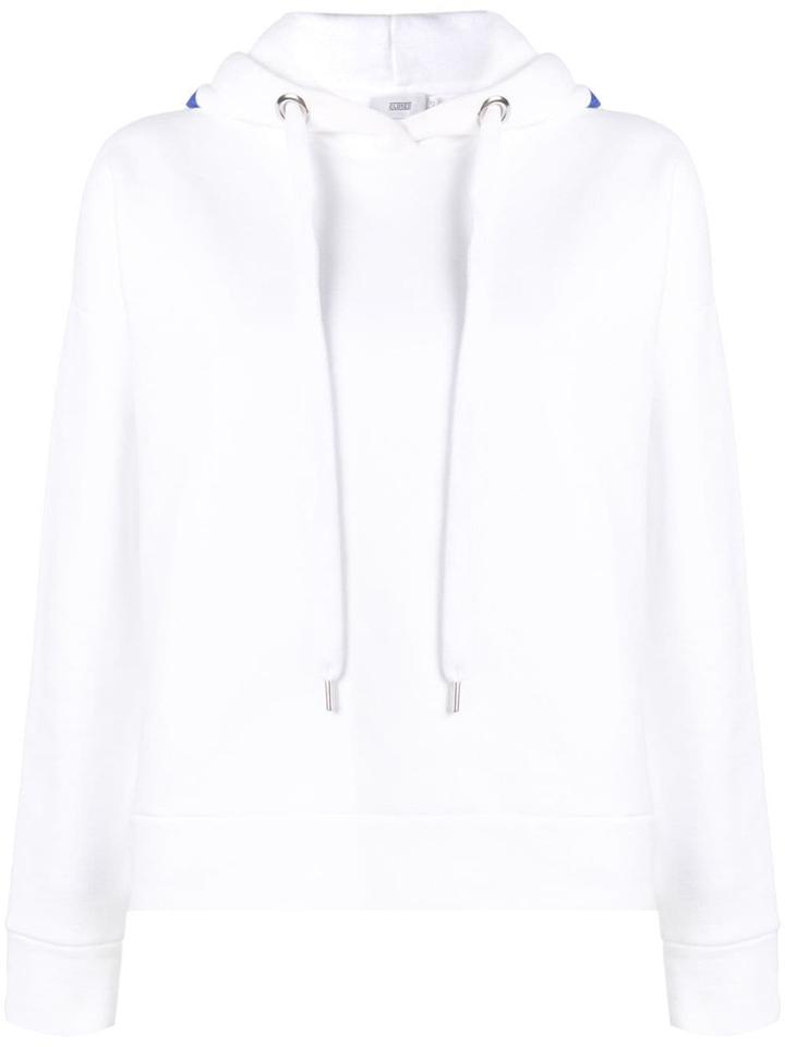 Closed Logo Print Hoodie - White