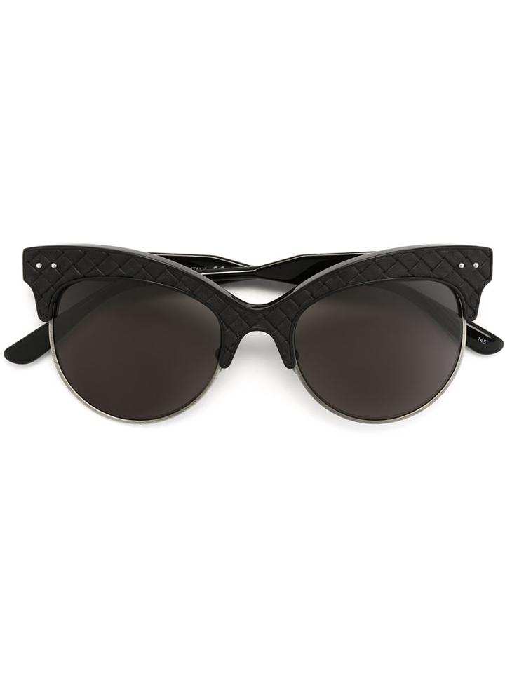 Bottega Veneta Cat Eye Frame Sunglasses, Women's, Black, Acetate/metal Other/rubber