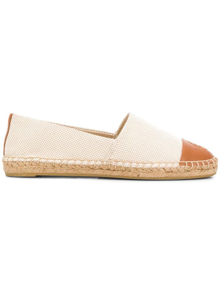 Tory Burch Colourblock Canvas Espadrilles - Neutrals
