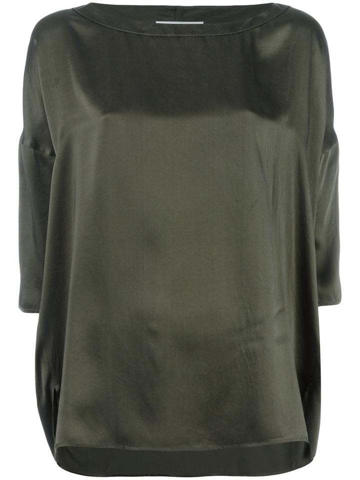 Faith Connexion Satin Top, Women's, Size: Small, Green, Silk