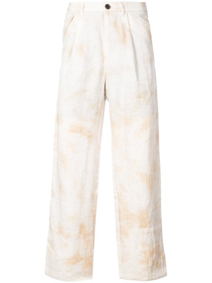 Individual Sentiments Tie Dye Trousers - White