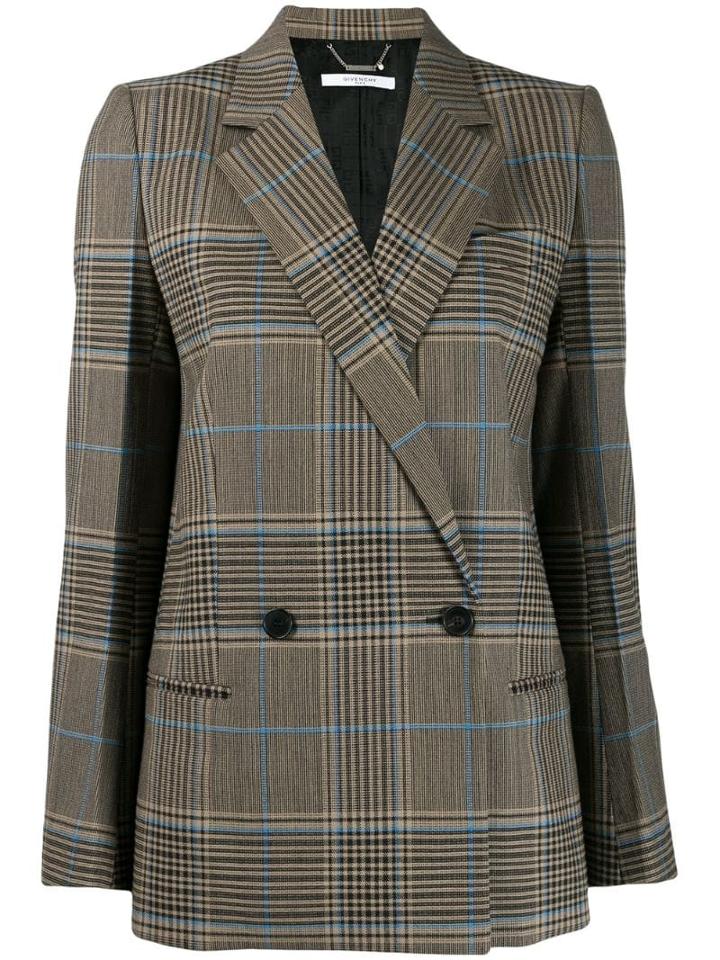 Givenchy Double-breasted Check Blazer - Neutrals