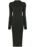 Ports 1961 Ribbed High Neck Sweater Dress - Green