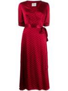 Cecilie Copenhagen Belle Printed Wrap Dress - Red