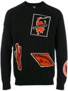 Ps By Paul Smith Multi Patched Sweatshirt, Men's, Size: Large, Black, Cotton