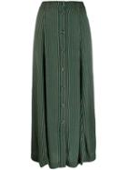 Ganni High Waisted Check Skirt - Green