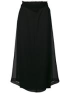 Comme Des Garçons Vintage Inside Out Midi Skirt - Black